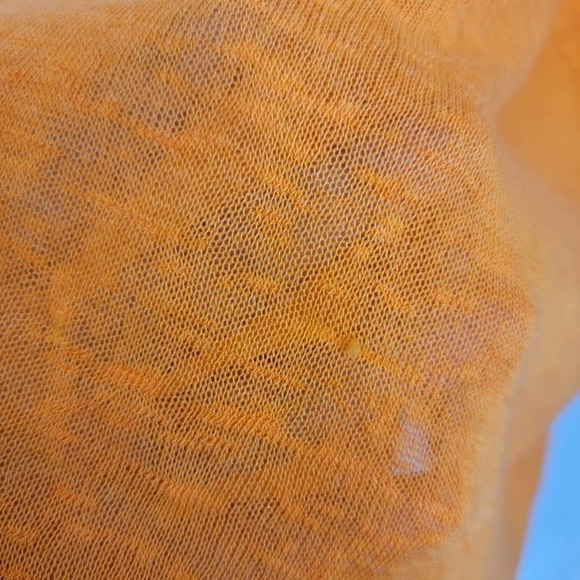 TIME and Tru Orange Longer thin Dress button up bathing suit cover up - Picture 11 of 12